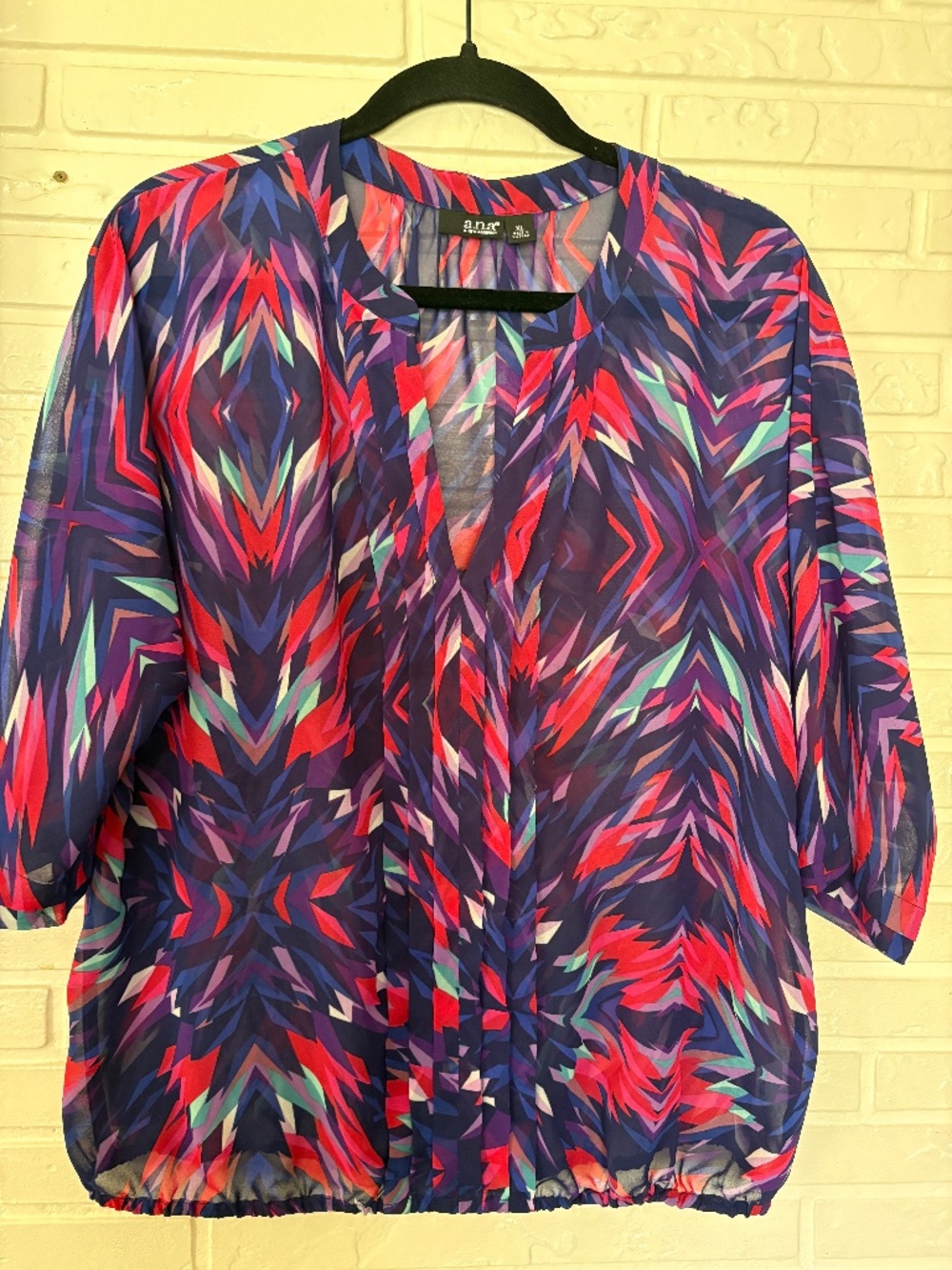 ANA Colorful Blouse SZ XL